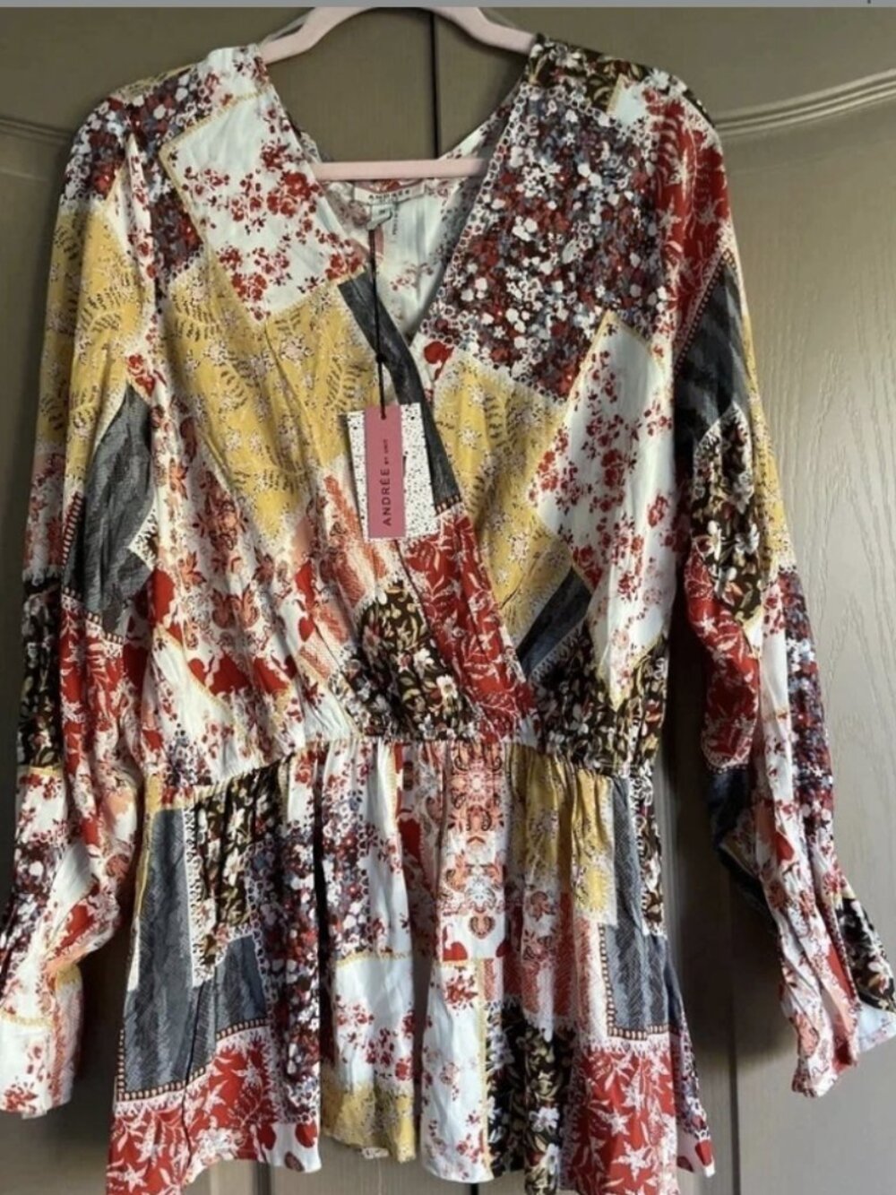 Long sleeves top woman blouse size 2X